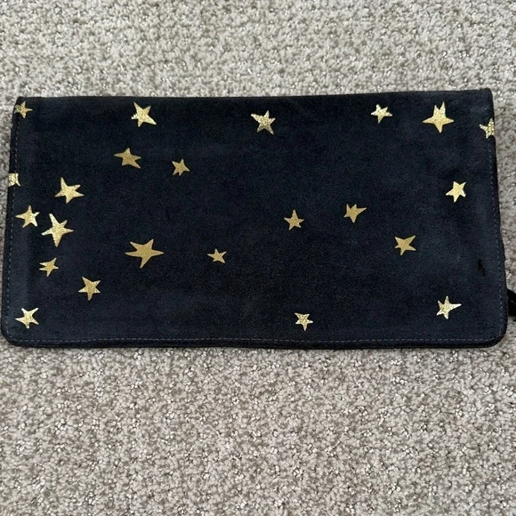 Clare V Black Clutch with Gold Star Details - Picture 2 of 4